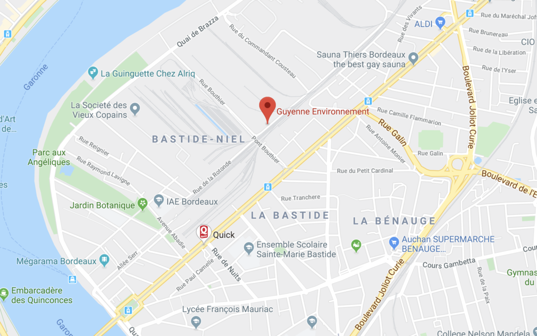 Localisation carte rue des queyries à Bordeaux
